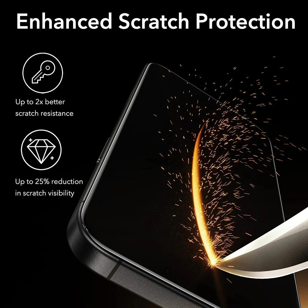 Film de protection Écran Privacy ESR UltraFit Armorite Pro pour Apple iPhone 17 / 16 Pro, Verre Trempé, Full Glue, Lot de 3 pièces
