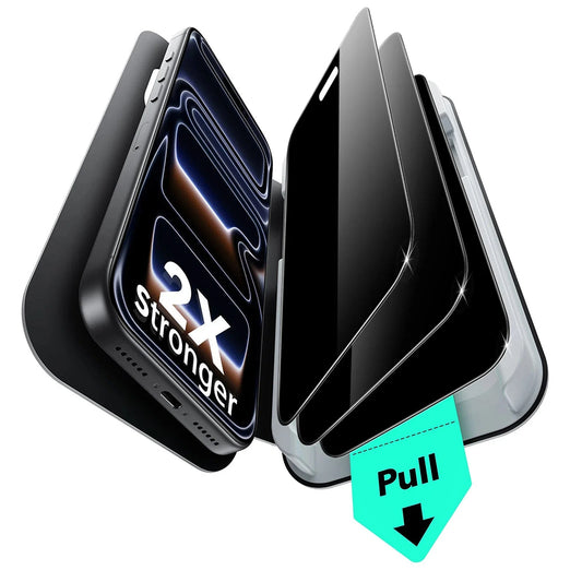 Film de protection d'écran Privacy ESR UltraFit Classic pour Apple iPhone 18 Pro Max, Verre trempé, Collage complet, Lot de 3 pièces