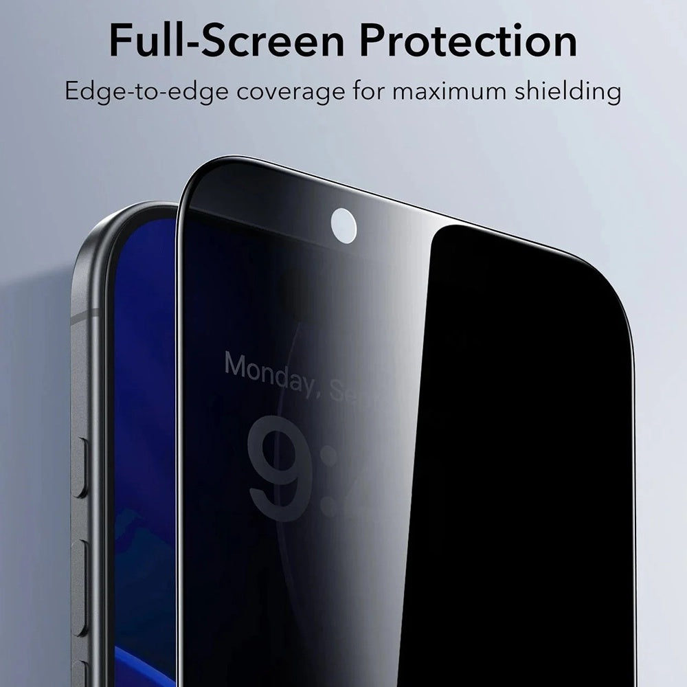 Film de protection Écran Privacy ESR UltraFit pour Apple iPhone 17 Air, Verre Trempé, Full Glue, Set de 3 pièces