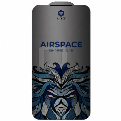 Film de protection écran Privacy Lito Airspace Border pour Apple iPhone 18 Pro Max, Verre trempé, Collage intégral