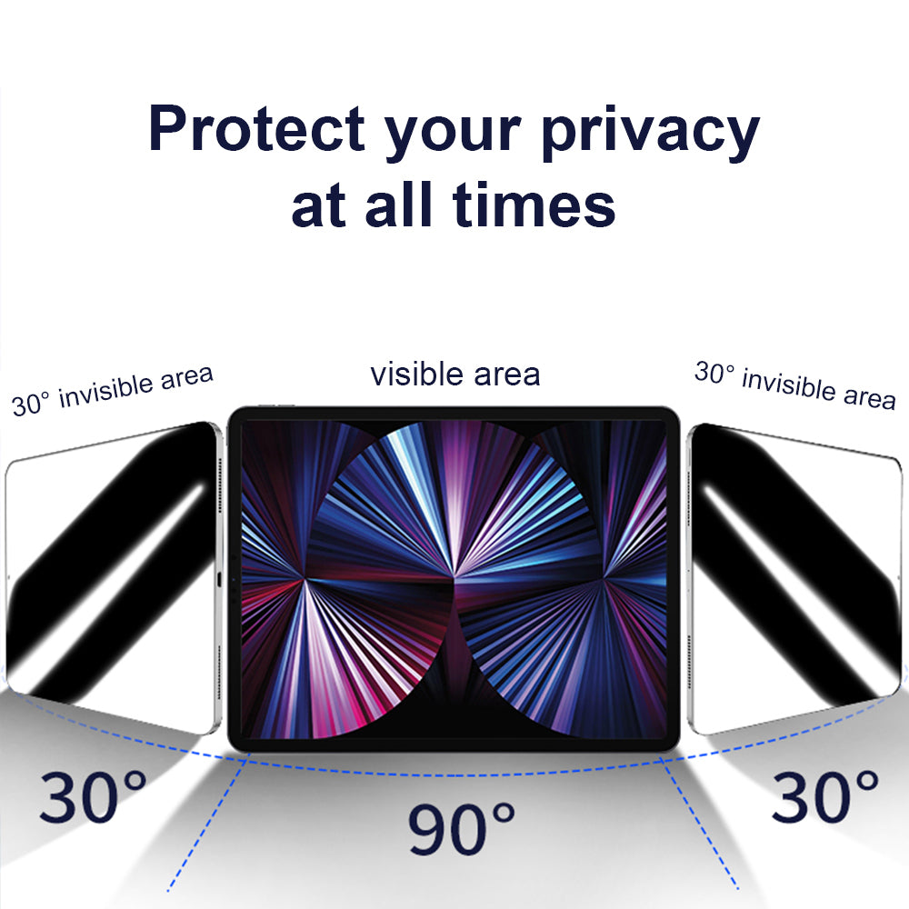 Lito Classic Privacy Screen Protector for Apple iPad Air 11 (2026) / Air 11 (2025), Tempered Glass, Full Glue, 2.5D