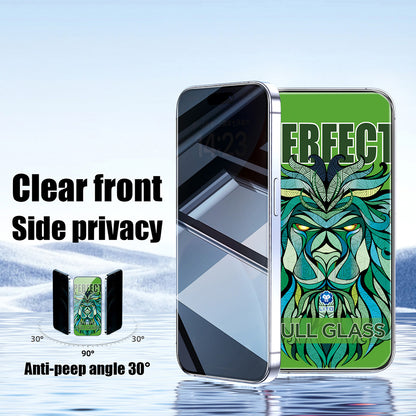 Film de protection écran Privacy Lito D+ Max Strong pour Apple iPhone 17 / 16 Pro, Verre Trempé, Full Glue