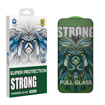 Film de protection écran Privacy Lito D+ Max Strong pour Apple iPhone 17 / 16 Pro, Verre Trempé, Full Glue