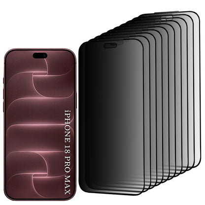 Film de protection d’écran Privacy Lito HD Pro pour Apple iPhone 18 Pro Max, verre trempé, adhésif intégral, lot de 10 pièces