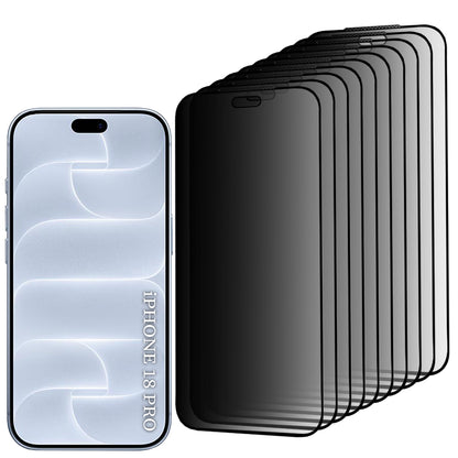 Film de protection d’écran Privacy Lito HD Pro pour Apple iPhone 18 Pro, verre trempé, adhésif intégral, lot de 10 pièces