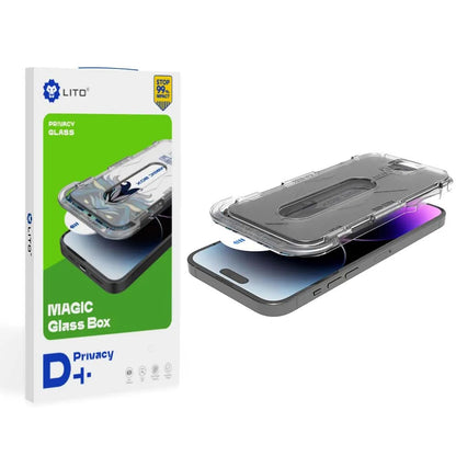 Privacy Screen Protector Lito Magic Glass Box D+ Tools for Apple iPhone 11 Pro Max, Tempered Glass, Full Glue
