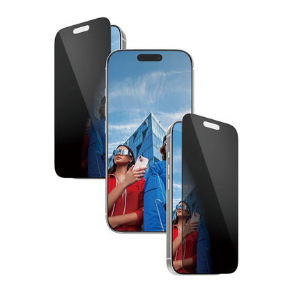 Film de protection écran Privacy PanzerGlass Ultra-Wide Fit 2-Way EasyAligner pour Apple iPhone 17 Pro, Verre Trempé, Full Glue