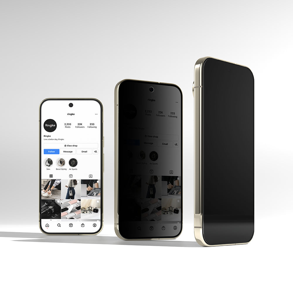 Ringke Easy Slide Privacy Screen Protector for Google Pixel 11 Pro / 10 Pro / 9 Pro, Tempered Glass, Full Glue, Set of 2 pieces