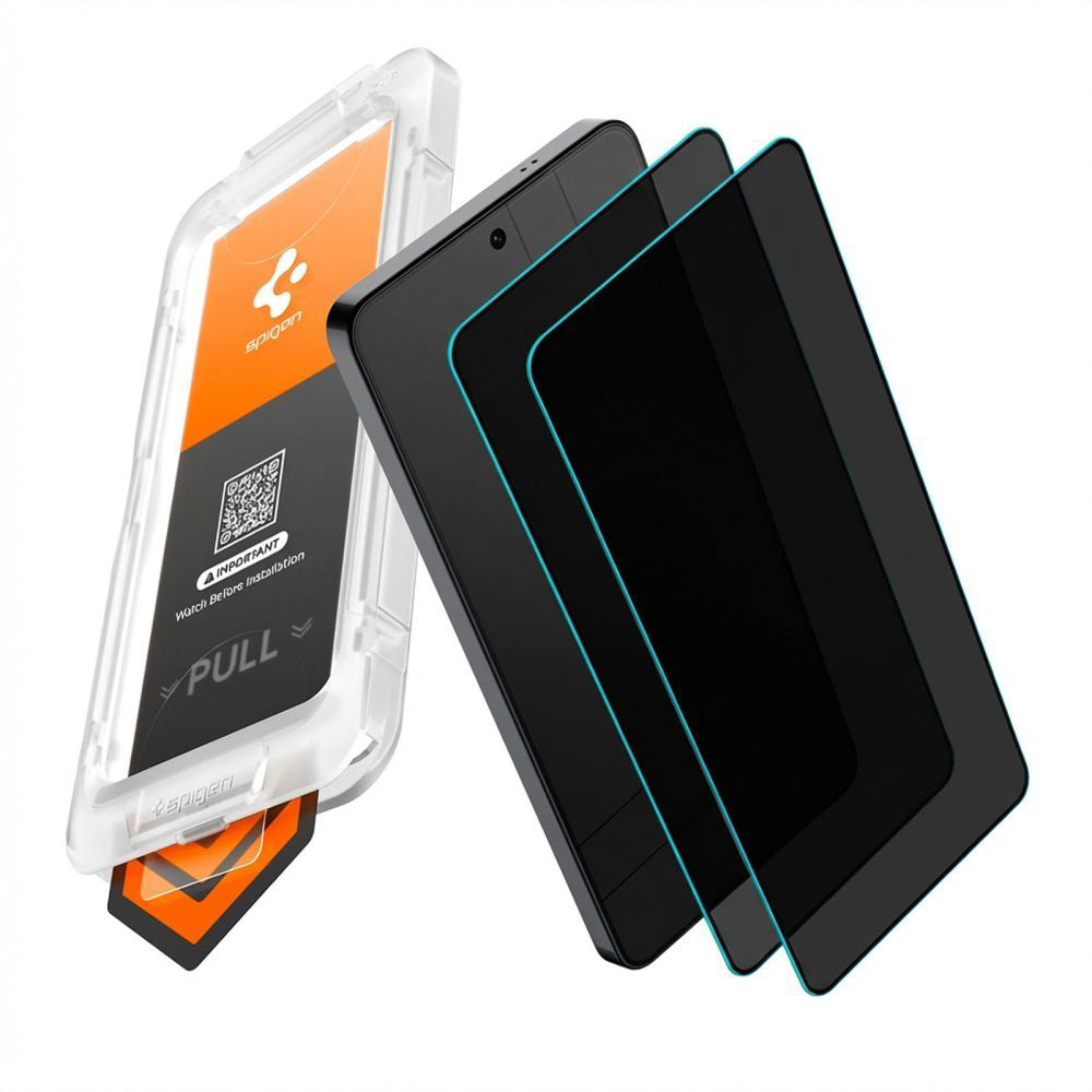 Film de protection écran Privacy Spigen GlastR EZ FIT Pro HD pour Samsung Galaxy S26 S942, Verre Trempé, Full Glue, Set 2 pièces AGL11096