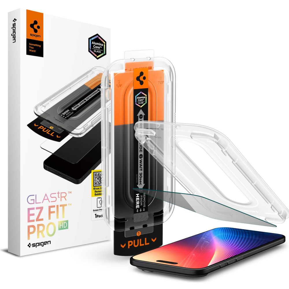 Film de protection Écran Privacy Spigen GlastR EZ FIT Pro pour Apple iPhone 17 Air, Verre Trempé, Full Glue