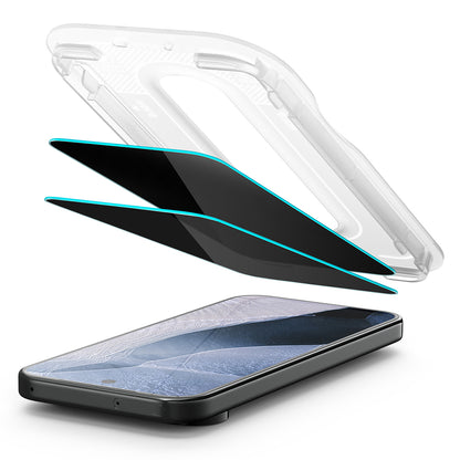 Film de protection d'écran Privacy Spigen GlastR EZ FIT Pro pour Google Pixel 11 Pro / 10 Pro, Verre Trempé, Collage Complet, Set de 2 pièces AGL11481
