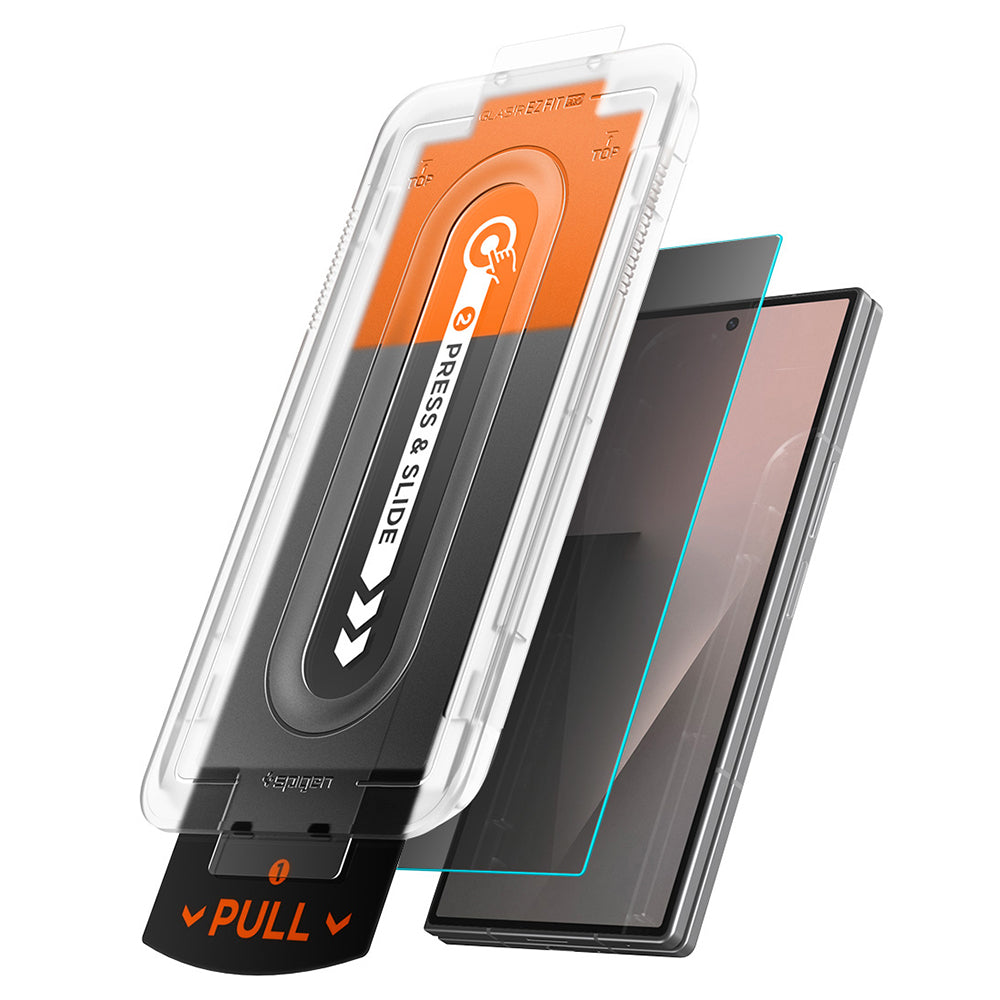 Film de protection écran extérieur Privacy Spigen GlastR EZ FIT Pro pour Samsung Galaxy Z Fold8 Ultra F976, Verre trempé, Collage complet, Set de 2 pièces