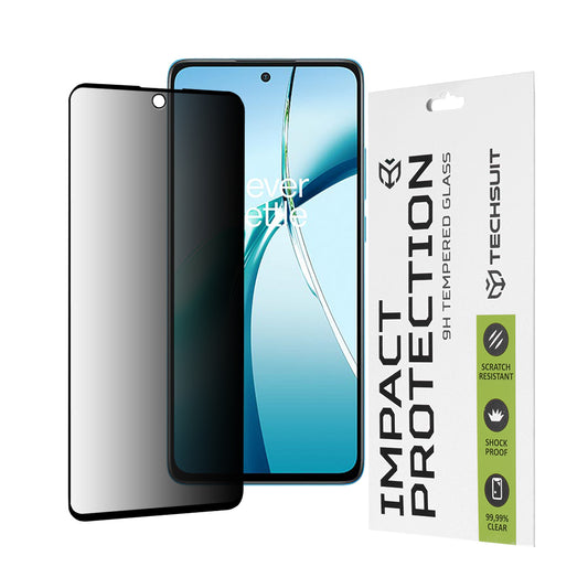 Film de protection d'écran Privacy Techsuit pour OnePlus Nord CE4 Lite, Verre Trempé, Collage Complet, 111D