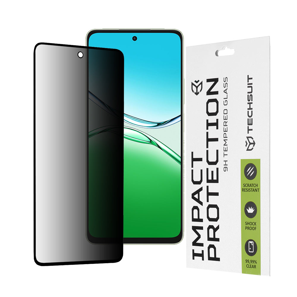 Film de protection d'écran Privacy Techsuit pour Oppo A5 Pro 4G / A5 Pro, Verre Trempé, Full Glue, 111D