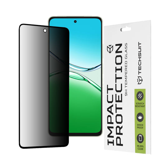 Film de protection d'écran Privacy Techsuit pour Oppo A5 Pro 4G / A5 Pro, Verre Trempé, Full Glue, 111D