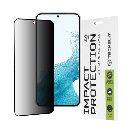 Film de protection d'écran Privacy Techsuit pour Samsung Galaxy S23 S911 / S22 5G S901, Verre Trempé, Collage Complet, 111D