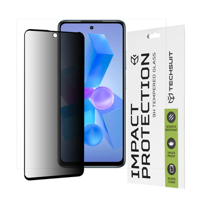 Film de protection d'écran Privacy Techsuit pour Tecno Spark 20 Pro / Pova 5 Pro / Hot 40 / Hot 40 Pro, Verre trempé, Collage complet, 111D