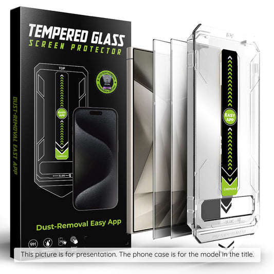 Film de protection d'écran Privacy Techsuit TitanGlass CrystalHD pour Samsung Galaxy S25+ S936 / S24+ S926, Verre Trempé, Collage Complet, Lot de 2 pièces