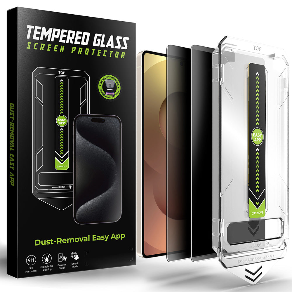 Film de protection d'écran Privacy Techsuit TitanGlass CrystalHD pour Samsung Galaxy S25 Ultra S938, Verre Trempé, Collage Complet, Lot de 2 pièces