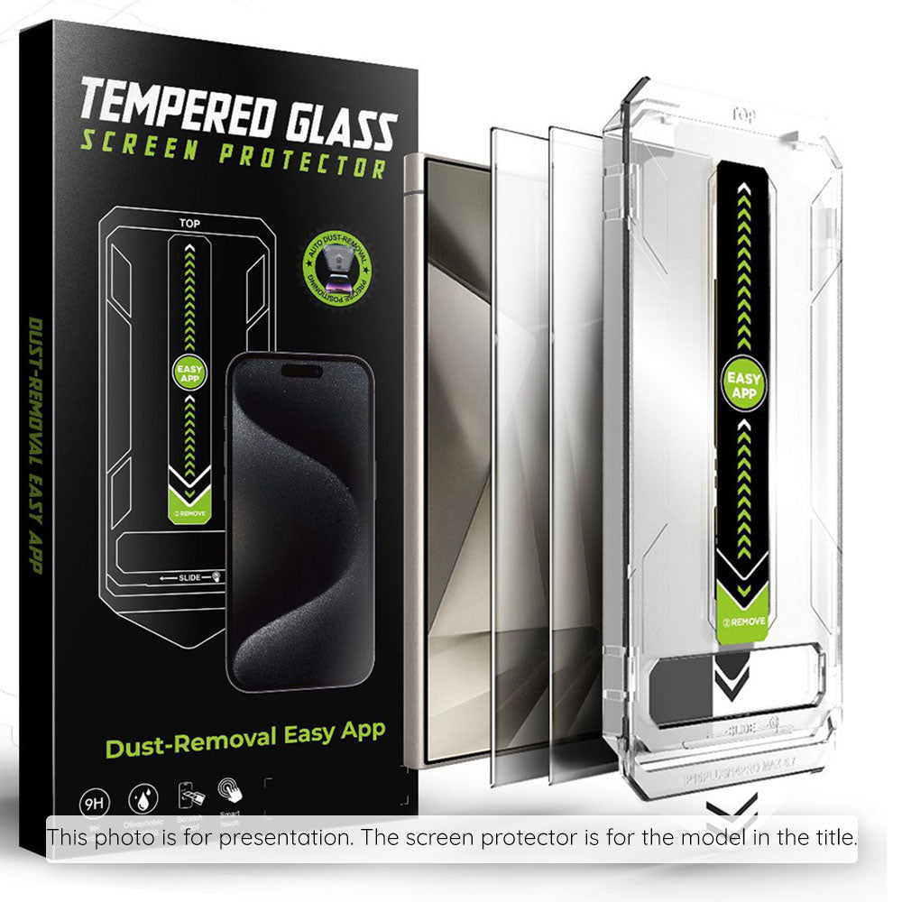 Film de protection écran Privacy Techsuit TitanGlass CrystalHD pour Samsung Galaxy S25 FE, Verre Trempé, Full Glue, Lot de 2 pièces.