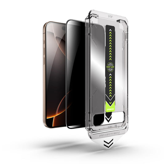 Film de protection d'écran Privacy Techsuit TitanGlass pour Apple iPhone 14 Plus / 13 Pro Max, Verre Sécurisé, Collage Complet