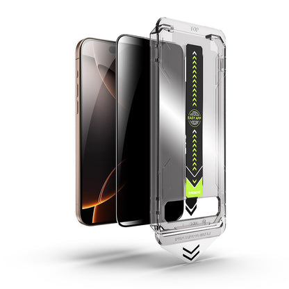 Film de protection d'écran Privacy Techsuit TitanGlass pour Apple iPhone 14 Pro Max, Verre Sécurisé, Collage Complet