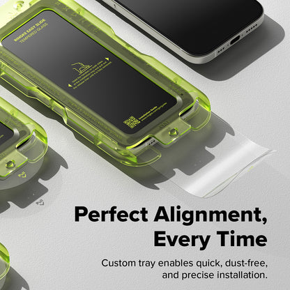 Film de protection d'écran Ringke Easy Slide pour Apple iPhone 17 Pro Max, Verre trempé, Collage intégral, Lot de 2 pièces