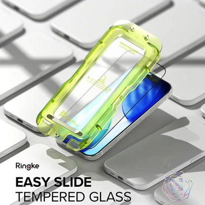 Film de protection d'écran Ringke Easy Slide pour Apple iPhone 17 Pro, Verre trempé, Collage complet, Lot de 2 pièces