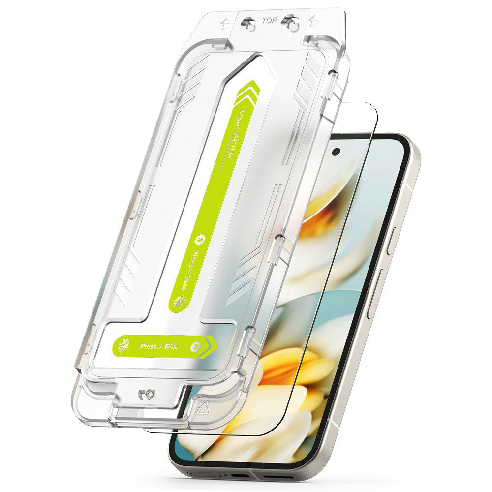 Film de protection d'écran Ringke Easy Slide pour Google Pixel 9a, Verre trempé, Collage complet, Lot de 2 pièces