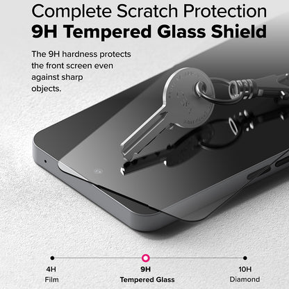 Film de protection d'écran Ringke Easy Slide pour Nothing Phone (3a) / Phone (3a) Pro, Verre trempé, Collage complet, Lot de 2 pièces