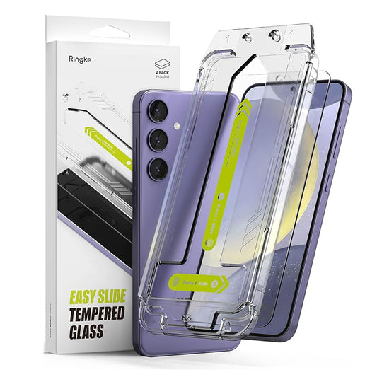 Film de protection d'écran Ringke Easy Slide pour Samsung Galaxy S25 FE, Verre trempé, Collage complet, Lot de 2 pièces