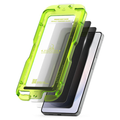 Film de protection d'écran Ringke Easy Slide pour Samsung Galaxy S26 Ultra S948, Verre Trempé, Full Glue, Lot de 2 pièces, Noir