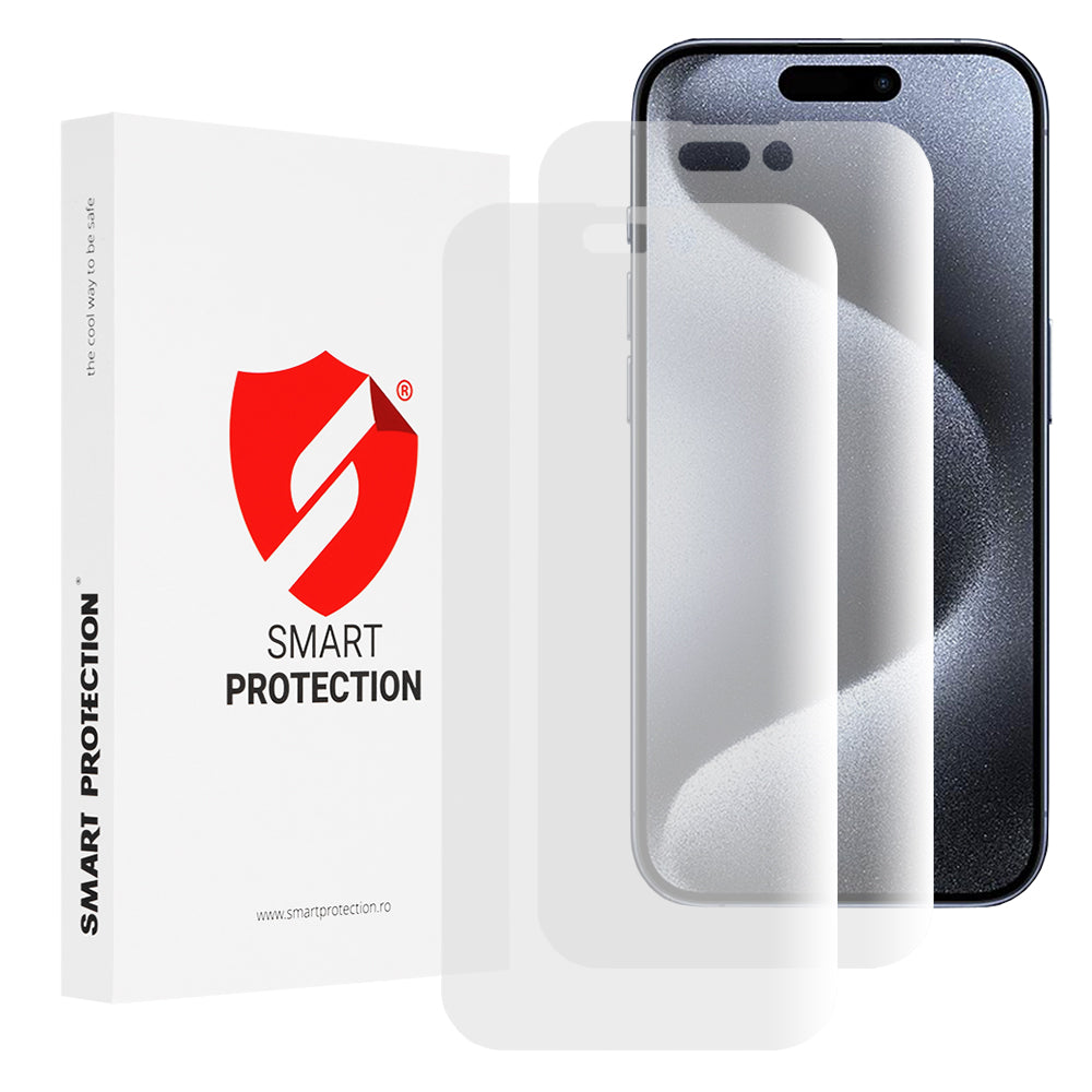 Film de protection d'écran Smart Protection Premium Classic pour Apple iPhone 15 Pro, Plastique, Lot de 2 pièces