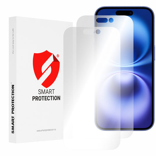 Film de protection d'écran Smart Protection Premium Classic pour Apple iPhone 16, Plastique, Lot de 2 pièces