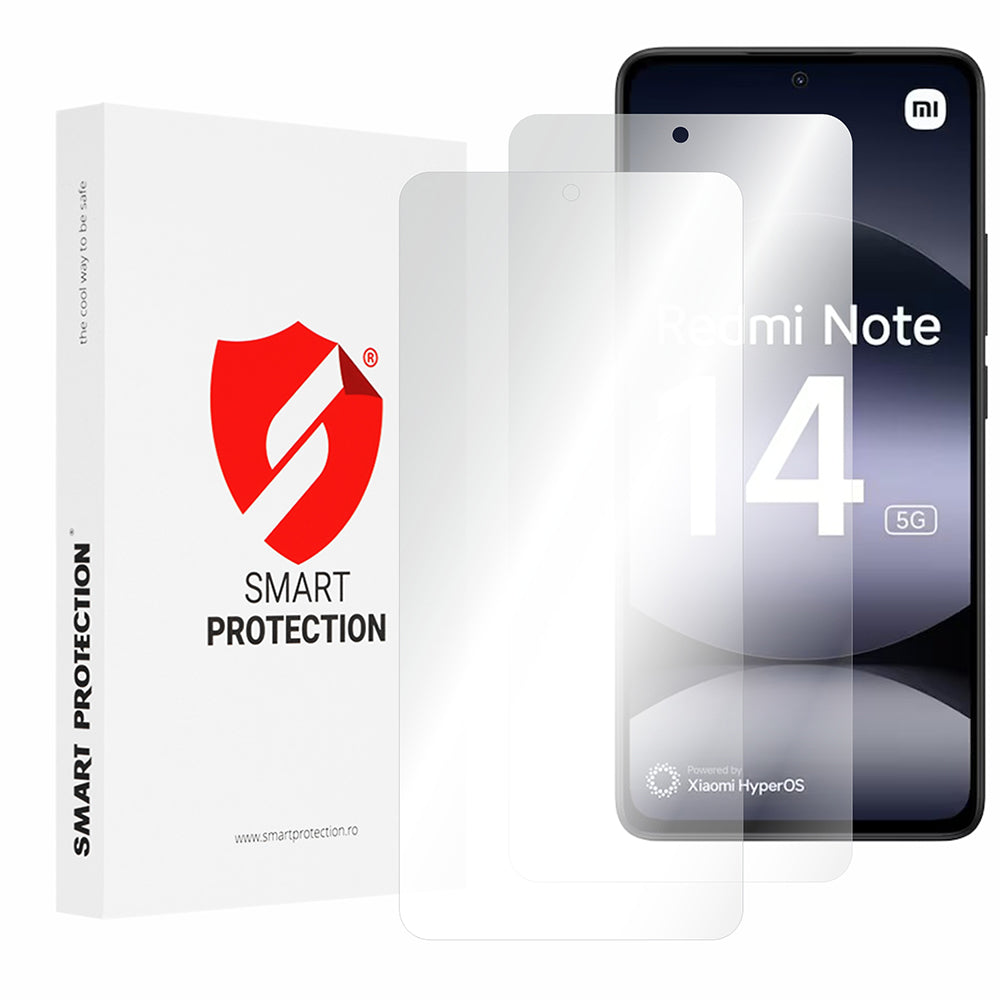 Film de protection d'écran Smart Protection Premium Classic pour Xiaomi Redmi Note 14 4G (Standard), Plastique, Lot de 2 pièces