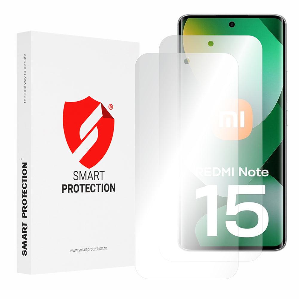 Film de protection d'écran Smart Protection Premium Classic pour Xiaomi Redmi Note 15 4G, Plastique, Lot de 2 pièces