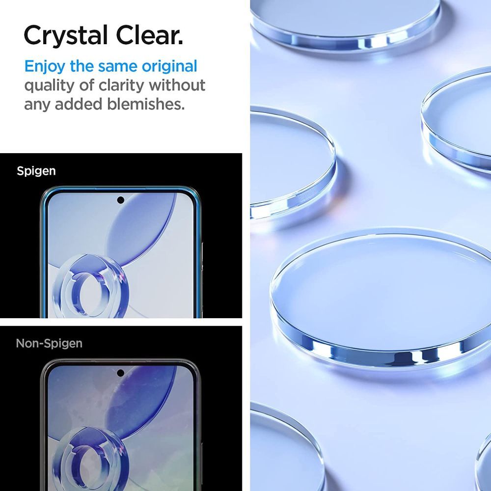 Film de protection d'écran Spigen GlastR Align Master pour Samsung Galaxy A54 A546, Verre trempé, Collage complet, Lot de 2 pièces AGL05966