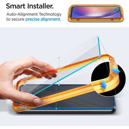 Film de protection d'écran Spigen GlastR Align Master pour Samsung Galaxy A54 A546, Verre trempé, Collage complet, Lot de 2 pièces AGL05966