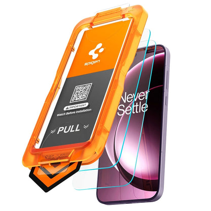 Film de protection écran Spigen GlastR AlignMaster S pour OnePlus 15, Verre Trempé, Collage Complet, Lot de 2 pièces AGL11333