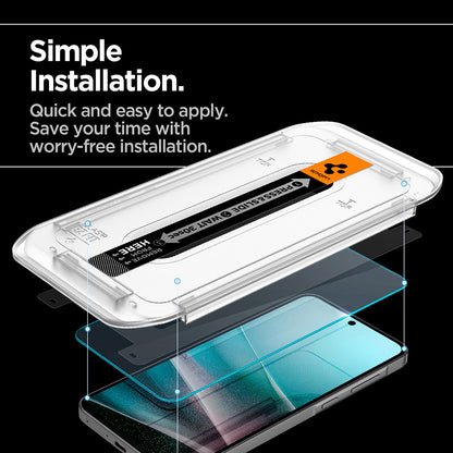Film de protection écran Spigen GlastR EZ FIT HD pour Samsung Galaxy A37 5G / A36 A366, Verre Trempé, Full Glue, Set 2 pièces AGL11365