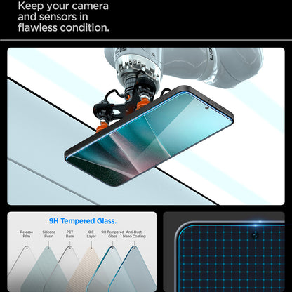 Film de protection écran Spigen GlastR EZ FIT HD pour Samsung Galaxy A37 5G / A36 A366, Verre Trempé, Full Glue, Set 2 pièces AGL11365