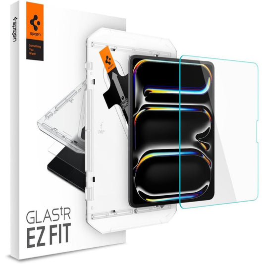 Film de protection d'écran Spigen GlastR EZ FIT pour Apple iPad Pro 13 (2024), Verre Trempé, Full Glue AGL07793