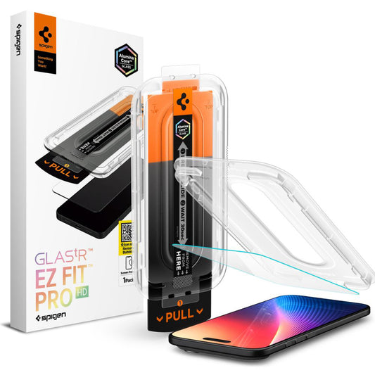 Film de protection écran Spigen GlastR EZ FIT Pro pour Apple iPhone 17 Air, Verre Trempé, Full Glue
