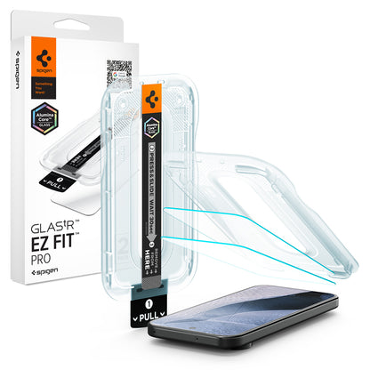 Film de protection d'écran Spigen GlastR EZ FIT Pro pour Google Pixel 11 Pro / 11, Verre Trempé, Collage Complet, Set de 2 pièces AGL11480