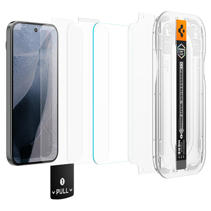 Film de protection d'écran Spigen GlastR EZ FIT Pro pour Google Pixel 11 Pro / 11, Verre Trempé, Collage Complet, Set de 2 pièces AGL11480
