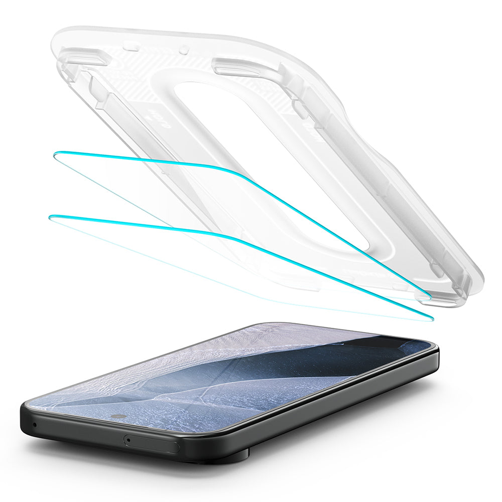 Film de protection d'écran Spigen GlastR EZ FIT Pro pour Google Pixel 11 Pro / 11, Verre Trempé, Collage Complet, Set de 2 pièces AGL11480