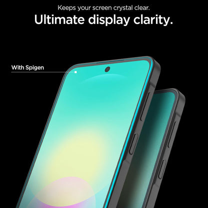 Spigen GlastR EZ FIT Pro Screen Protector for Samsung Galaxy A27 5G, Tempered Glass, Full Glue, Set of 2 pieces AGL11809