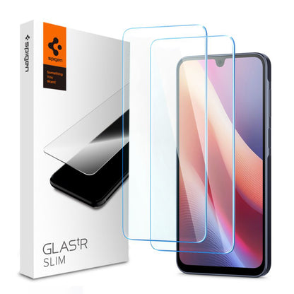Film de protection d'écran Spigen GlastR Slim pour Samsung Galaxy A26 A266 / A16 5G A166 / A16 4G A165, Verre Trempé, Full Glue, Lot de 2 pièces