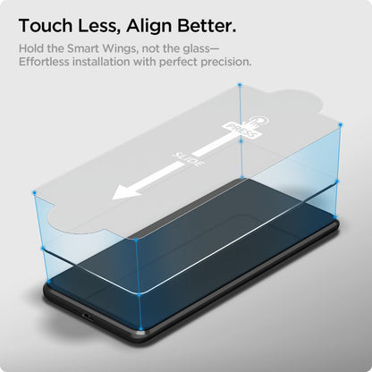 Film de protection d'écran Spigen GlastR Slim pour Samsung Galaxy XCover7 Pro / Xcover7 G556, Verre trempé, Collage complet, Lot de 2 pièces AGL09407