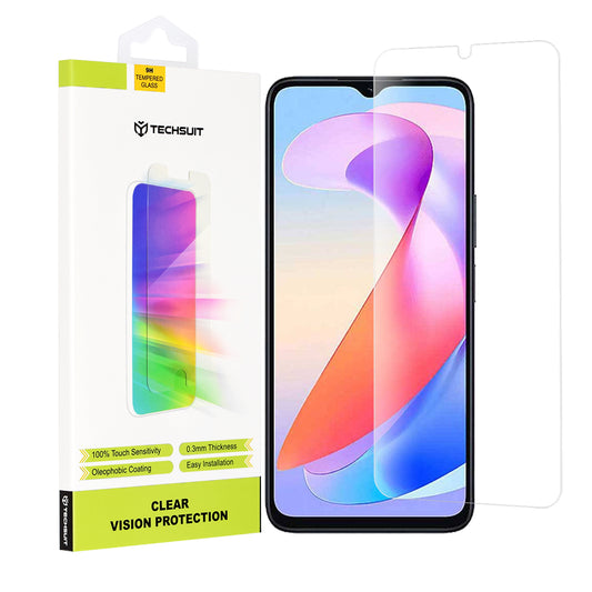 Film de protection écran Techsuit Clear Vision pour Honor X6a, Verre trempé, Collage intégral